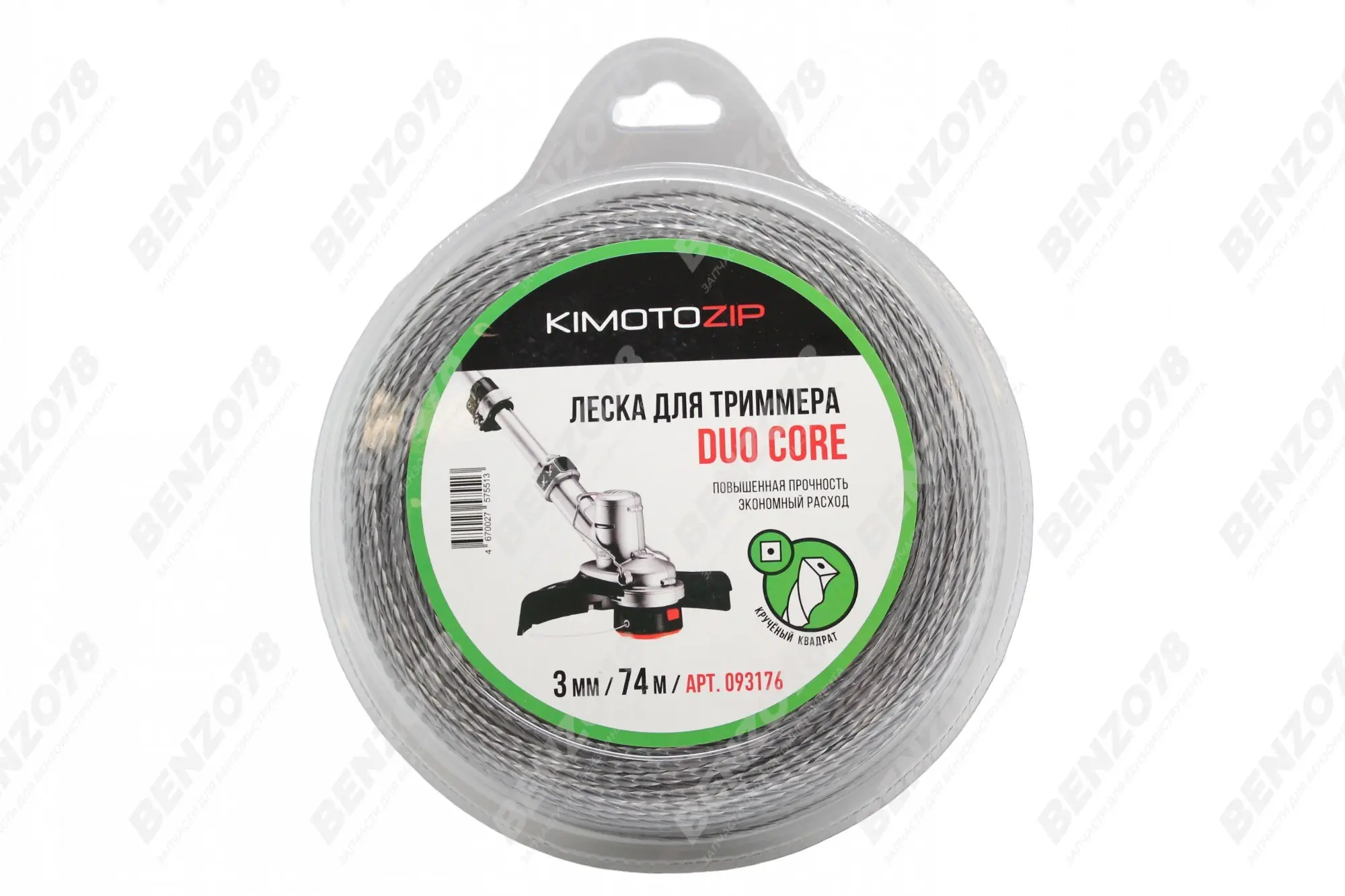 Леска для триммеров Duo Core 3,0/74м крученая
